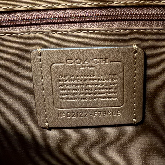 Coach Tan Signature Tote Bag - Picture 12 of 14